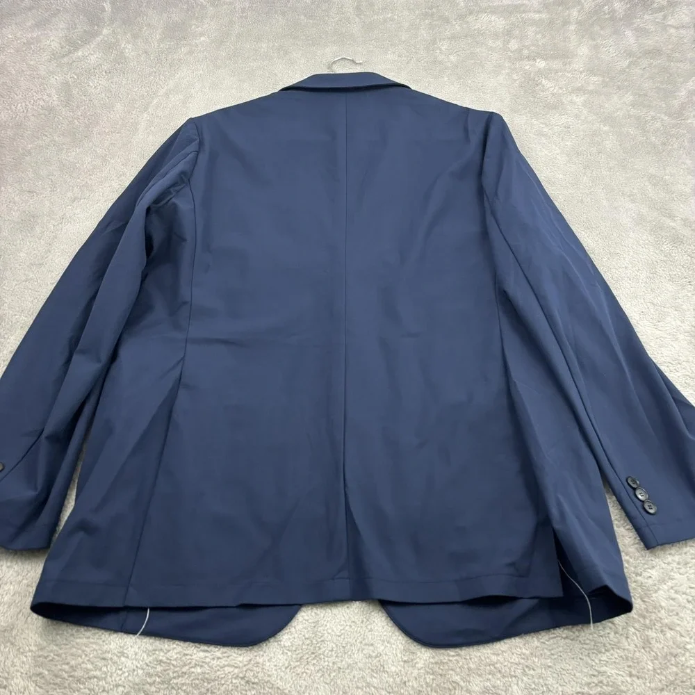 NWT Sene‎ Blazer Jacket Mens 46 Blue FlexTech Single Breasted Business Formal